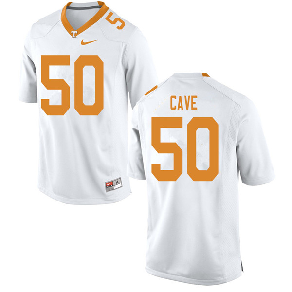 Men #50 Joey Cave Tennessee Volunteers College Football Jerseys Sale-White